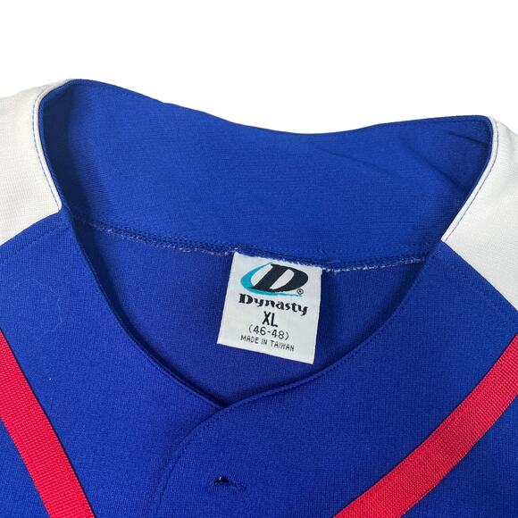 MLB Chicago Cubs Dynasty Club Series Throwback Retro Baseball Jersey Blue Red XL - Picture 6 of 6